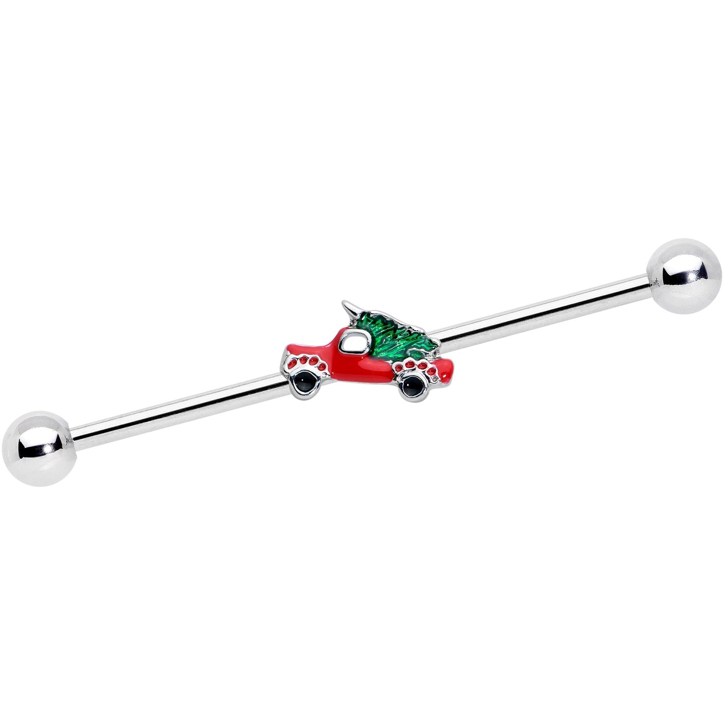 14G Christmas Tree in a Truck Industrial Barbell 38mm
