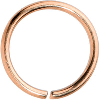 20G 7mm Rose Gold Tone PVD Grade 23 Titanium Bendable Hoop Ring