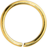 20G 7mm Gold Tone PVD Grade 23 Titanium Bendable Hoop Ring