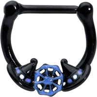 16G 5/16 Black Spider Web Witch Hat Halloween Cartilage Clicker