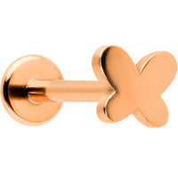 16G 5/16 Rosy Tone Simple Butterfly Internal Thread Labret Tragus