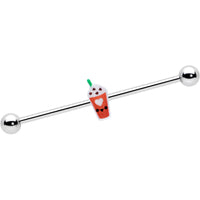 14G Sweet Pumpkin Frappe Thanksgiving Industrial Barbell 38mm