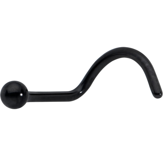 20G 1/4 Black ASTM F-136 Implant Grade Titanium Ball End Left Side Nose Screw
