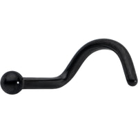 18G 1/4 Black ASTM F-136 Implant Grade Titanium Ball End Left Side Nose Screw
