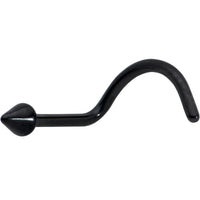 20G 1/4 Black ASTM F-136 Implant Grade Titanium Cone End Left Side Nose Screw