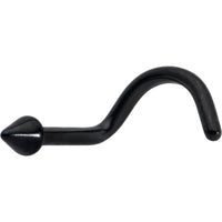 18G 1/4 Black ASTM F-136 Implant Grade Titanium Cone End Left Side Nose Screw