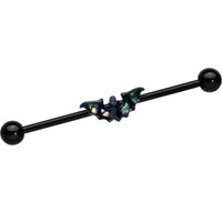 14G Flying Black Bat Industrial Barbell 38mm