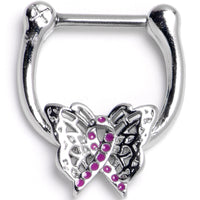 16G 5/16 Purplish Beauty in Flight Butterfly Cartilage Clicker