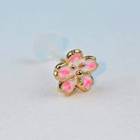 16G Flower Pink Blossom PTFE Bioplast Labret Monroe Tragus