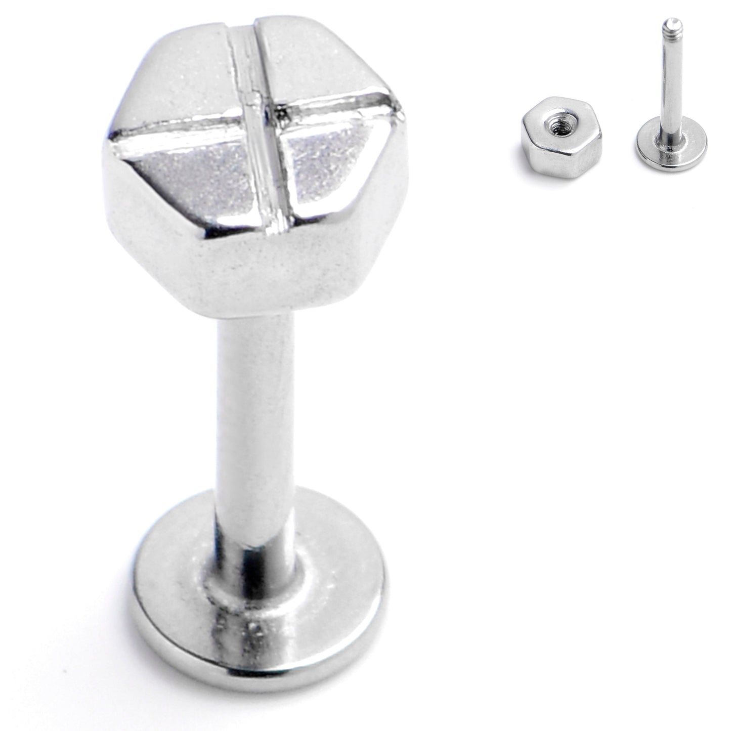 16G 5/16 Optical Illusion Screw Phillips Head Labret Monroe Tragus