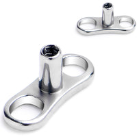 16G 2.5mm Rise Center Post Implant Grade Titanium Dermal Anchor Base