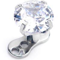 14G 5mm CZ Top 3 Hole Dermal Implant Grade Titanium Anchor Base