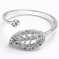 Midi Ring Clear Gem Leaf Toe Ring