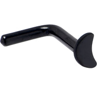18G 1/4 Black ASTM F-136 Implant Grade Titanium Moon End L Shape Nose Ring