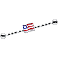14G Patriotic Flag Industrial Barbell 38mm