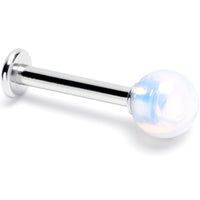14G 3/8 Opalite Natural Stone Labret Tragus Earring