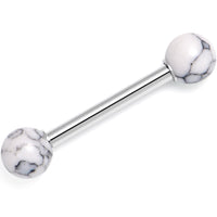 14G 5/8 Howlite Natural Stone Tongue Ring