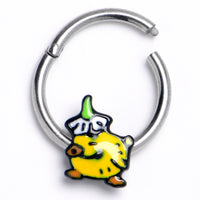 16G 3/8 Duck Flower Hat Hinged Segment Ring