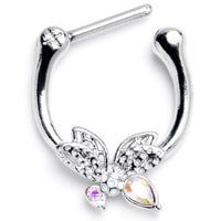 16G 5/16 Aurora Gem Ultra Drama Butterfly Cartilage Clicker