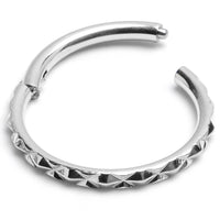 16G 3/8 Punk Texture Precision Hinge Segment Ring