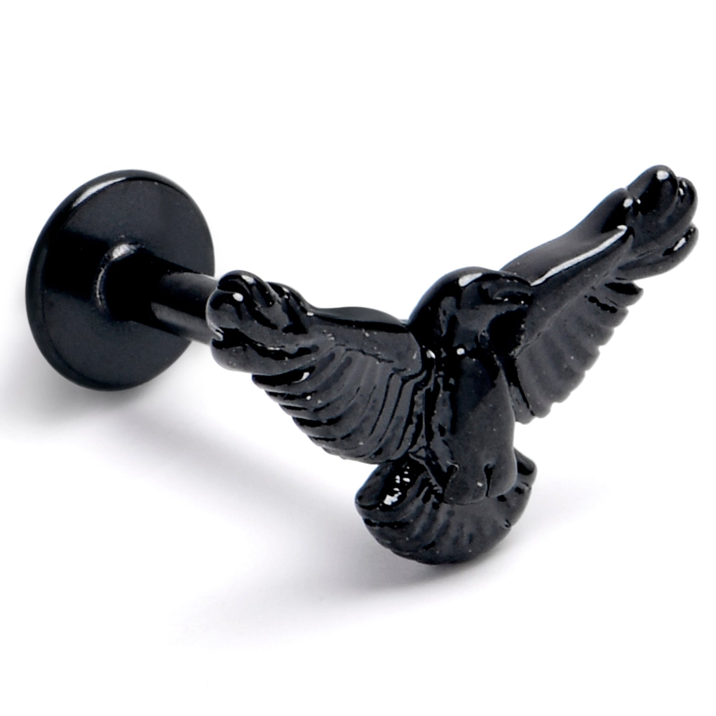 16G 5/16 Black Raven Bird Labret Monroe Tragus