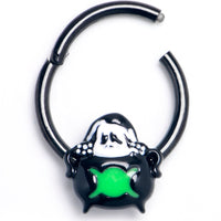 16G 3/8 Triple Moon Cauldron Hinged Segment Ring