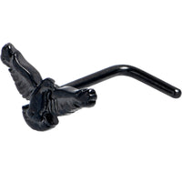 20G 7mm Black Raven Bird L Shape Nose Ring