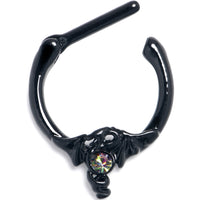 16G 5/16 Purple Tourmaline Black Majestic Dragon Cartilage Clicker