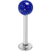 16G 3/8 Shimmer Midnight Blue End Labret Monroe Tragus