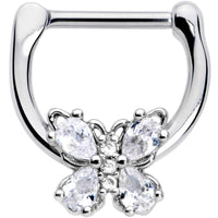 16G 5/16 Clear Gem Baroque Beauty Butterfly Cartilage Clicker