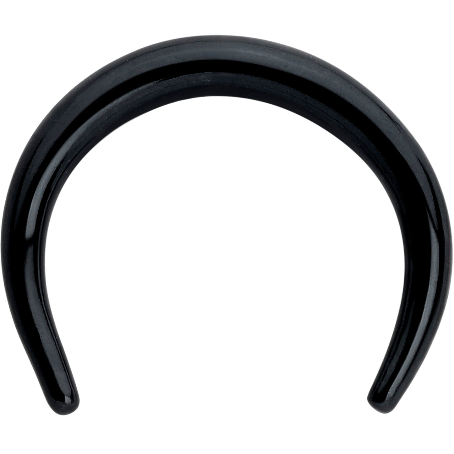 14G 5/16 Black Pincher Crescent Taper