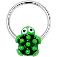 16G 3/8 Texture Turtle BCR Captive Ring
