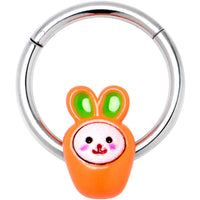 16G 3/8 Surprise Carrot Easter Bunny Hinged Segment Ring