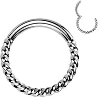 16G 5/16 Braided Style Precision Hinged Segment Ring