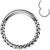 16G 3/8 Braided Style Precision Hinged Segment Ring