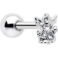 16G 1/4 Clear CZ Gem Fabulous Angel Cartilage Tragus Earring