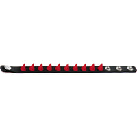 Red Rubber Spike Punk Cuff Bracelet