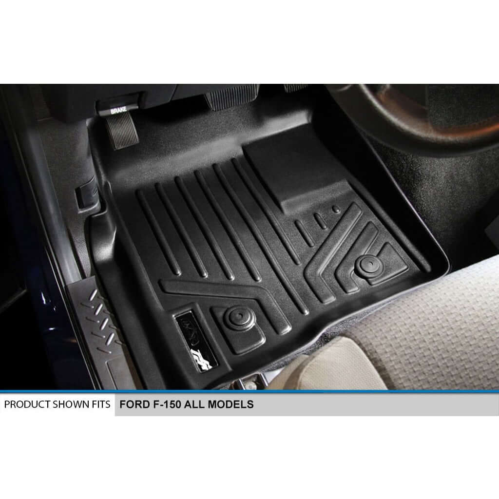 Smart Trim™ Custom Fit Floor Liners For 2009-2010 Ford F-150 SuperCab Non Flow-Through Center Console