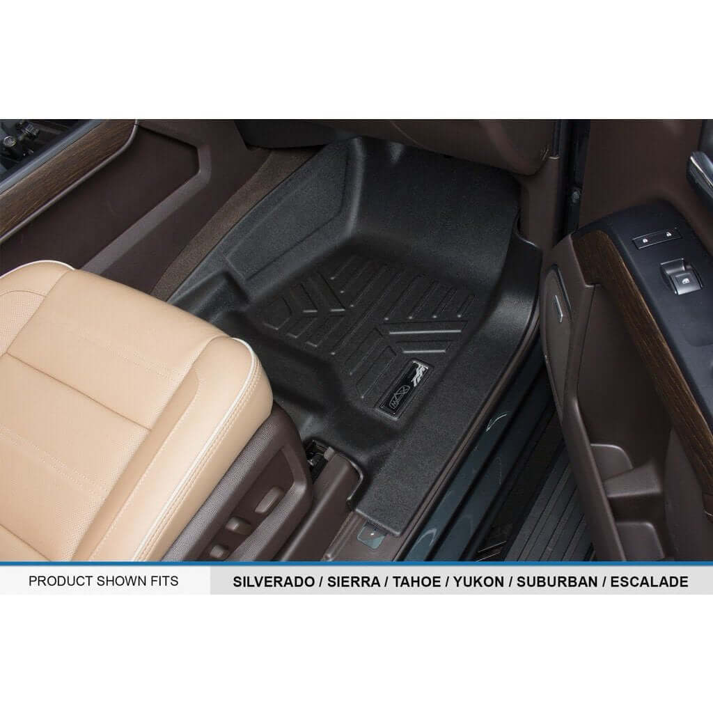 Smart Trim™ Custom Fit Floor Liners For 2015-2020 Cadillac Escalade with Second Row Bucket Seats