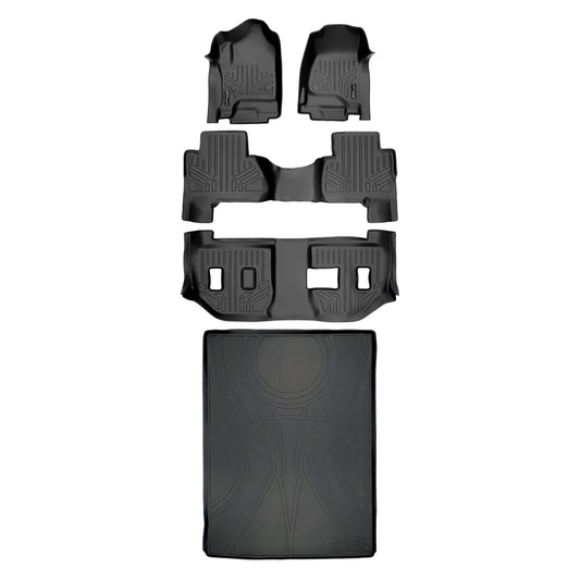 SMARTLINER Custom Fit Floor Liners For 2015-2020 Cadillac Escalade ESV with 2nd Row Bench Seat