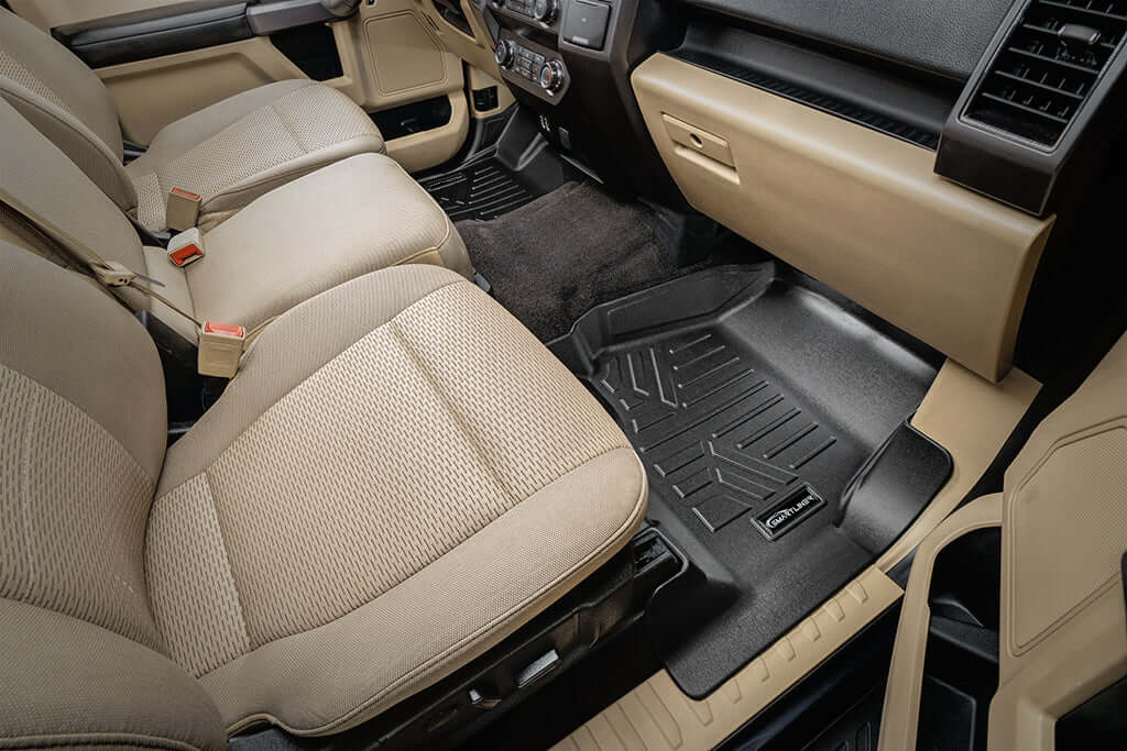 SMARTLINER Custom Fit Floor Liners For 2022-2025 Ford F-150 Lightning 2nd Row Bench seat without under seat fold-flat storage