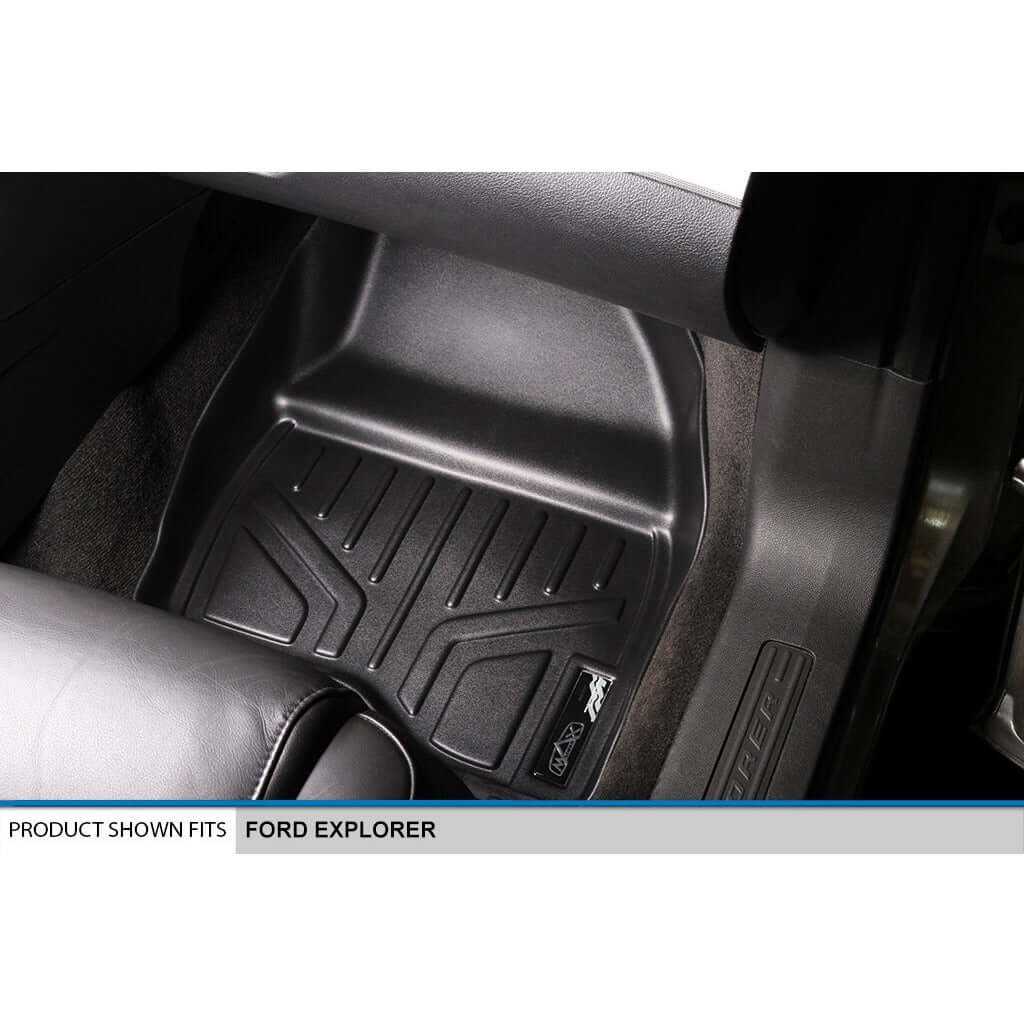 SMARTLINER Custom Fit Floor Liners For 2017-2019 Ford Explorer with 2nd Row Center Console