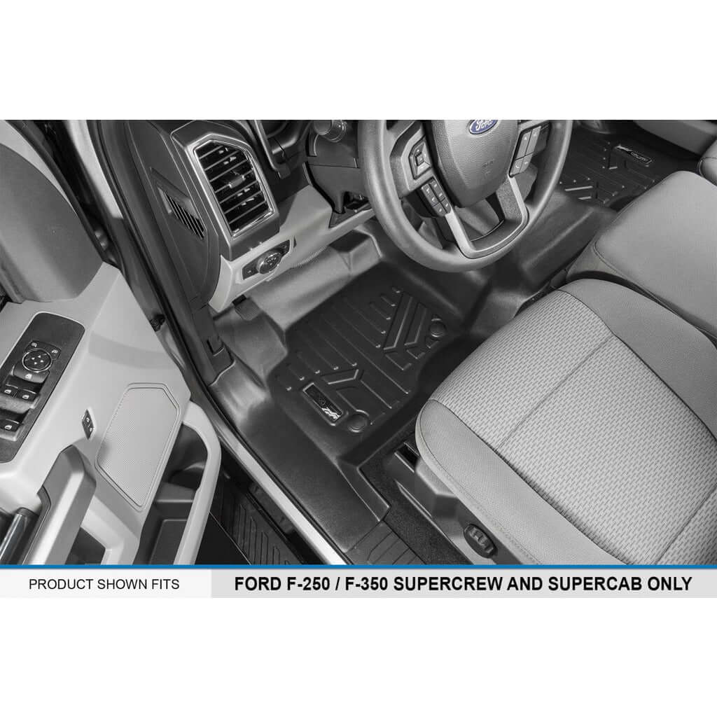 SMARTLINER Custom Fit Floor Liners For 2017-2025 Ford F-250/F-350 Super Duty Crew Cab with 1st Row Bench Seat