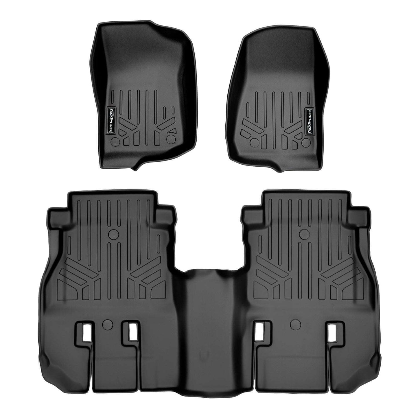 SMARTLINER Custom Fit Floor Liners For 18-24 Wrangler JL Unlimited (with Sub and No Flat Load Floor)