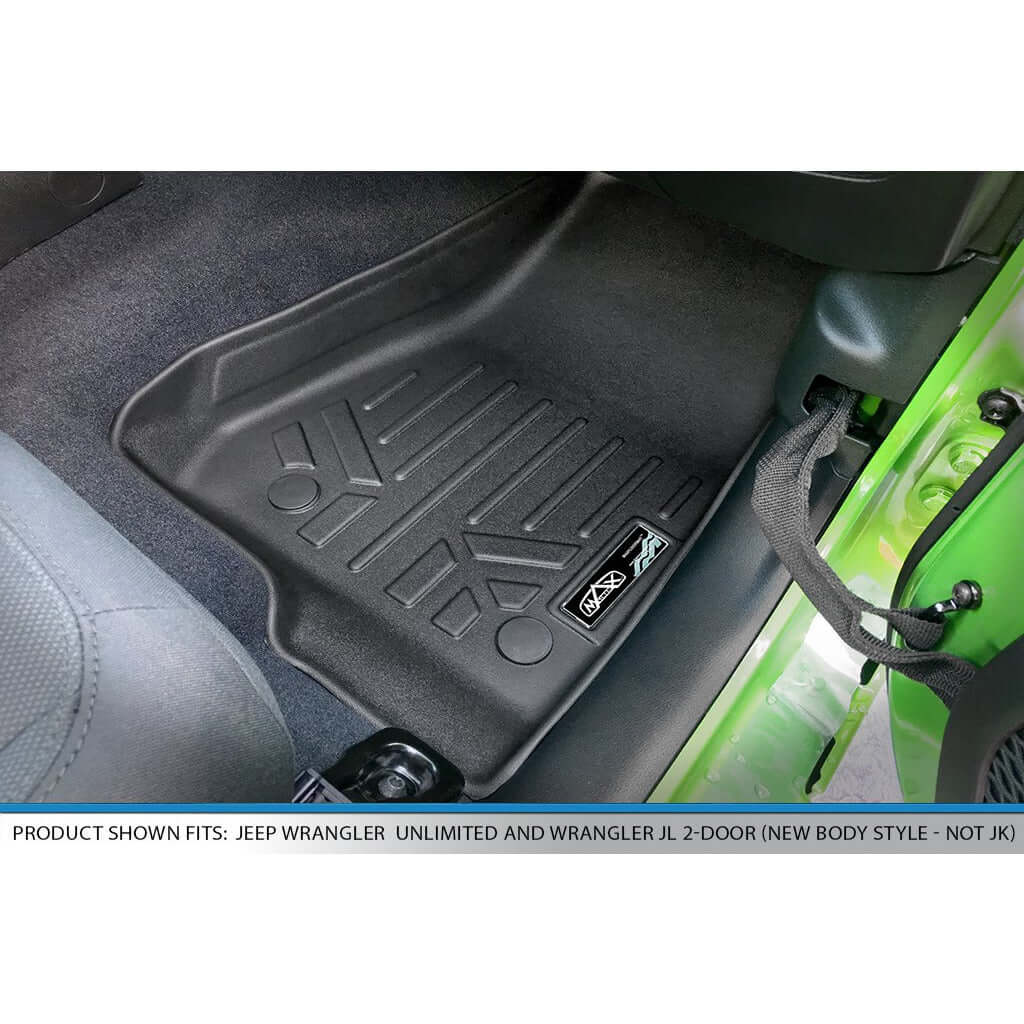 SmartCoverage™ Custom Fit Floor Liners For 2020-2025 Jeep Gladiator with Non Lockable Rear Underseat Storage
