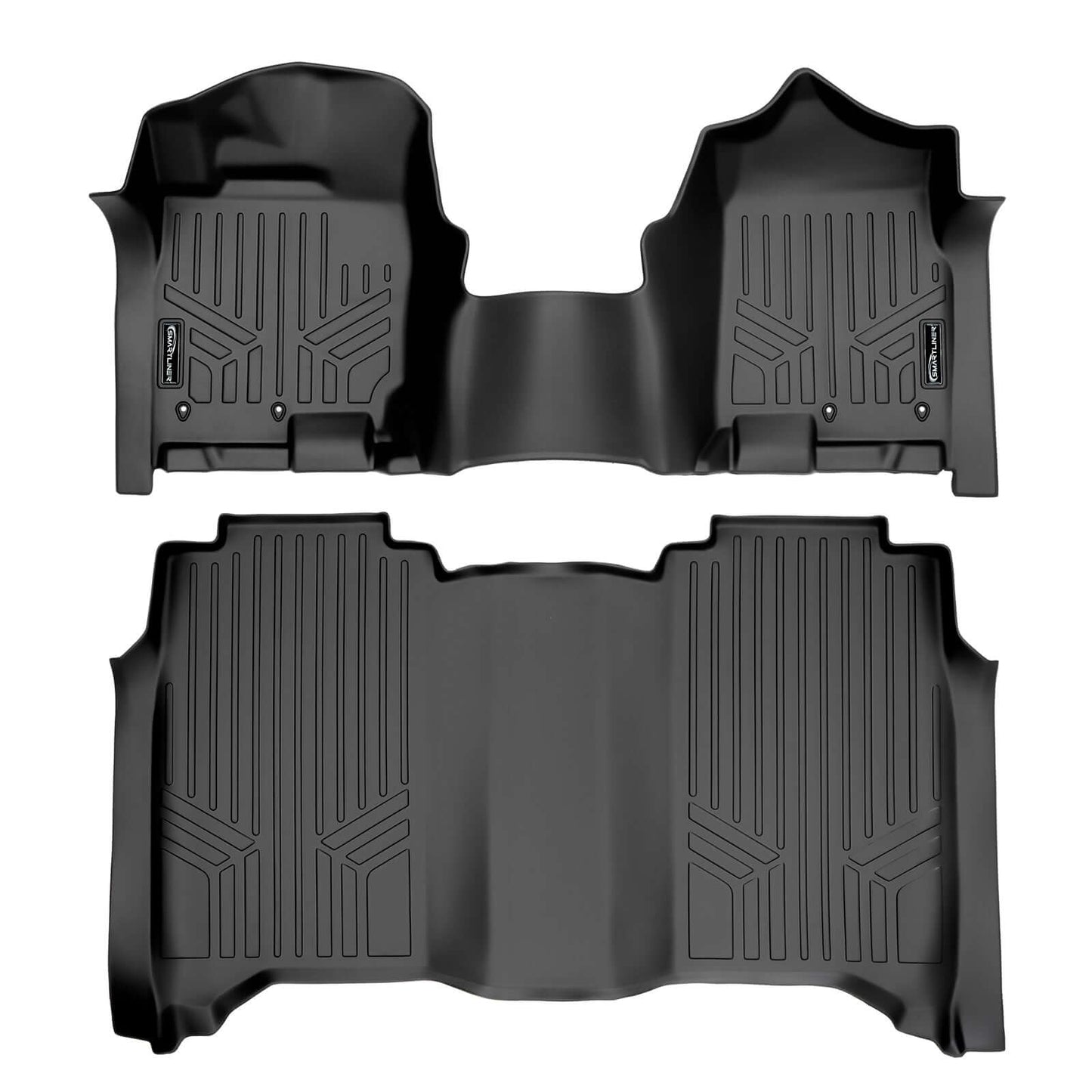 SMARTLINER Custom Fit Floor Liners For 2017-2024 Nissan Titan Crew Cab with 1st Row Bench Seat No Underseat ToolBox and OTH Coverage