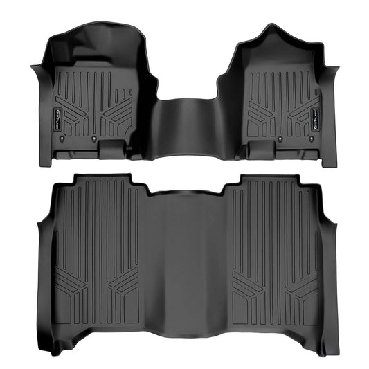 SMARTLINER Custom Fit Floor Liners For 2017-2024 Nissan Titan Crew Cab with 1st Row Bench Seat No Underseat ToolBox and OTH Coverage