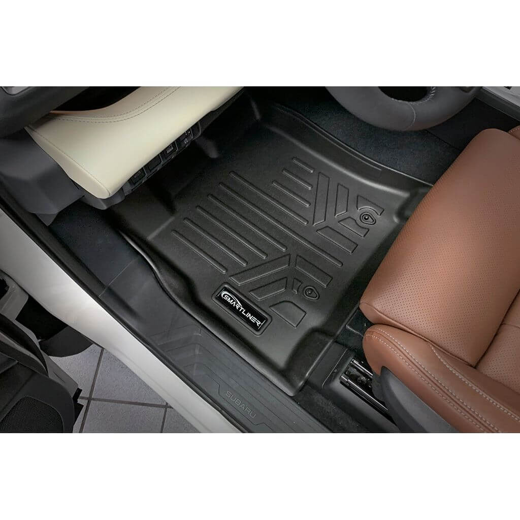Smart Trim™ Custom Fit Floor Liners For 2019-2025 Subaru Ascent with 2nd Row Bucket Seats and With Subwoofer in the Cargo Area