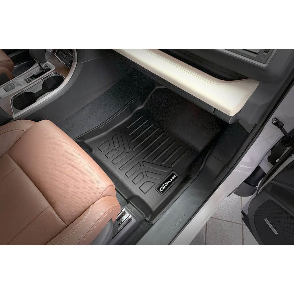 Smart Trim™ Custom Fit Floor Liners For 2019-2025 Subaru Ascent with 2nd Row Bucket Seats and With Subwoofer in the Cargo Area