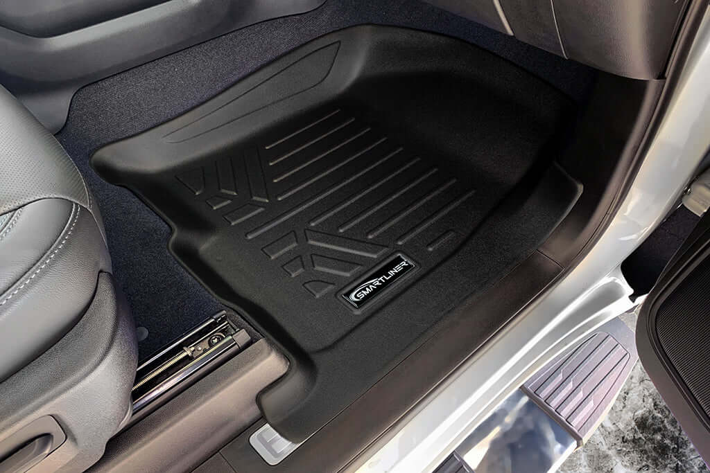 SMARTLINER Custom Fit Floor Liners Compatible With 2020-2025 Chevrolet Silverado 2500 HD | 3500 HD (Crew Cab|Carpeted Flooring|1st Row Bench Seat|Without Over the Hump Coverage|with 2nd Row Underseat Storage)